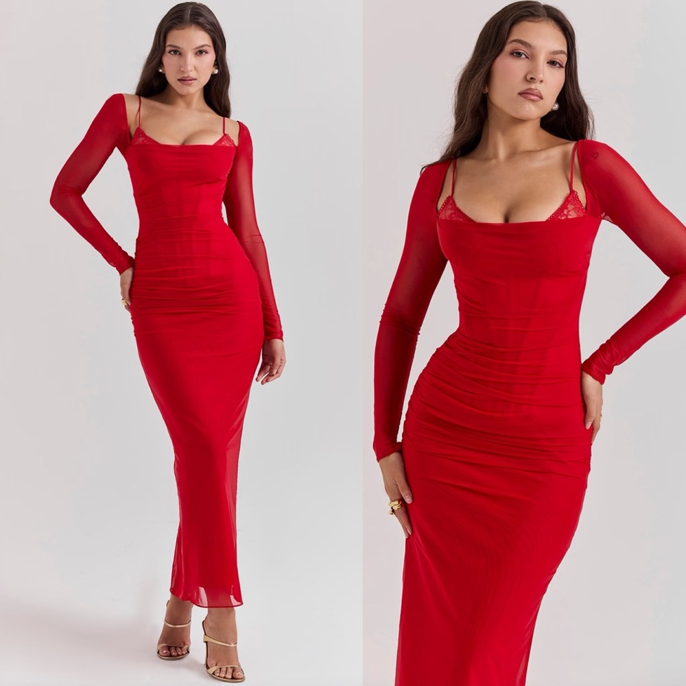 House of CB Red Maxi Dress